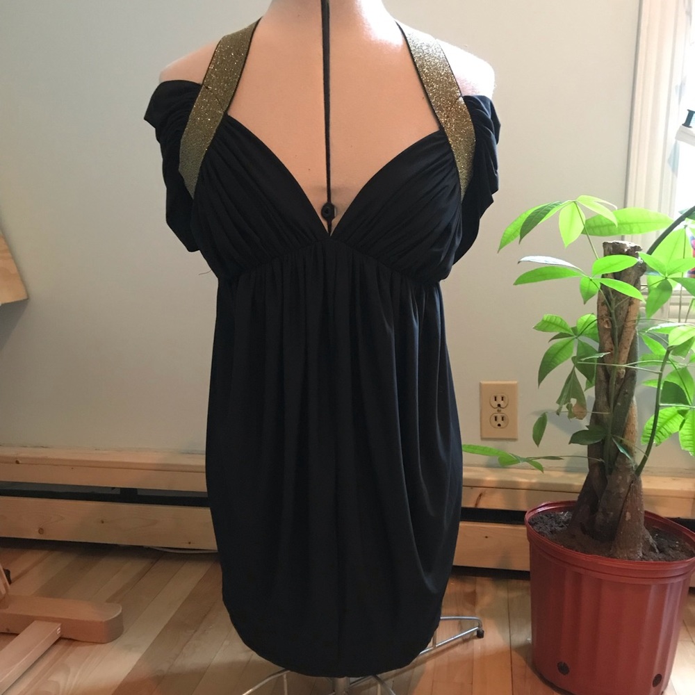Black and Gold cocktail dress